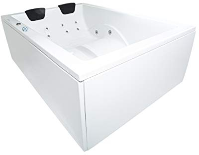 Doppel Whirlpool Badewanne Olymp Basic MADE IN GERMANY 180 x 130 cm Ausführung links mit 16 Massage Düsen + LED + dhW + OHNE Armaturen Eckwanne Eckbadewanne rechts oder links günstig