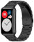 Ruentech für Huawei Watch Fit / Fit New / Fit Special Edition Ersatzarmband Armband Metall Edelstahlband Langlebige Armbänder Zubehör (Schwarz)