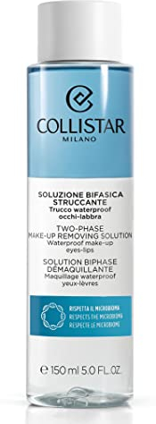 Collistar Soluzione Bifasica Struccante, Dissolve all'istante ogni tipo di trucco anche waterproof da occhi e labbra, Non lascia residui oleosi, Senza siliconi, alcool e sapone, 150 ml