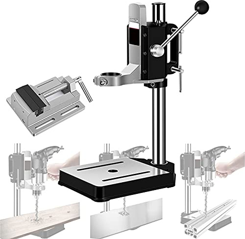 LXX Colonne de Support pour Perceuse, Support Perceuse à Colonne, Support de Perceuse D'établi avec Étau, Outil de Réparation D'établi pour Le Bricolage à Domicile