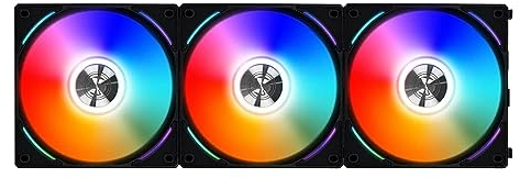 Lian-Li UNI Fan AL120 RGB PWM - Ventilador (3 unidades, incluye controlador, 120 mm), color negro