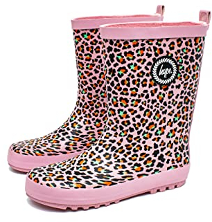 hype DISCO LEOPARD KIDS WELLIES Stivali Bambina in Gomma Taglia: UK1011, Multi, Leopardo Disco, 10-11