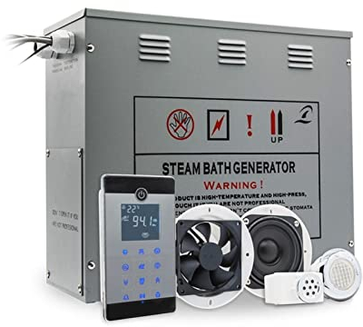 Abnehmen Infrarot 6kw. Bad Dampf Dusche Bluetooth Radio Control Sauna Generator LCD Touchscreen-Anzeige for Dampfraum 5-8 Kubikmeter (Color : VS-C060-6KW-HP)