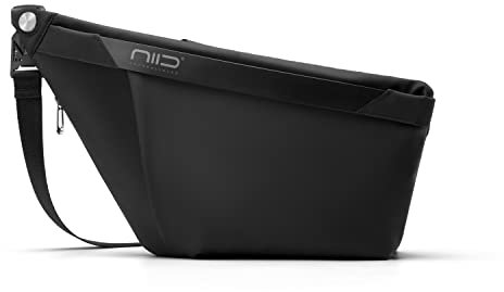 NIID FINO 4 Crossbody Brusttasche für Herren Wasserresistent Sling Bag Daypack Anti-Diebstahl Multipurpose Schwarz
