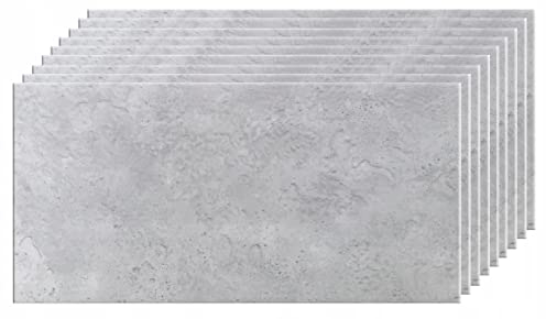 DECCART Wand-Paneele in Betonoptik - Deckenpaneele - Wandverkleidung Deckenverkleidung mit Beton-Imitat - Wandplatten in Grau aus Polystyrol - 100x50 cm - Grau - 6914 XL - 4 Stück (2 m²)