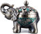 K COOL Metall Rückfluss Räucherstäbchenhalter Elefant Kegel Räuchergefäß Kerzenhalter mit Deckel, Aromatherapie Ornament Home Office Dekoration für Indoor Outdoor (Grün)