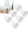 6 Clip Kleine Lampenschirme, Modern Simple Clip on Stoff Lampshades Weiße Lampenschirm Ersatz für Tischlampen Stehlampen Wandleuchten Deckenleuchte,5,5 x 3,66 x 5,12 Zoll