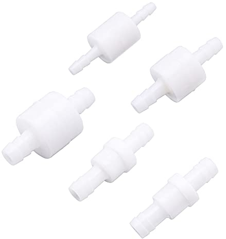 Be In Your Mind 5 Stück 4 mm 6 mm 8 mm 10 mm 12 mm Einweg-Rückschlagventil Einweg-Luft-Wasser-Gas-Rückschlagventil Kunststoff Einweg-Rückschlagventil für Wasseraufbereitung Luftreinigung
