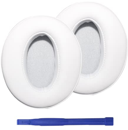 Adhiper HD 450BT Ohrpolster kompatibel mit Sennheiser HD 4.50BT, HD 4.50BTNC, HD 4.40BT,HD 350BT Kopfhörer,Ohrpolster mit Weichen Proteinleder & Memory Schaum(Weiß)