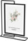 ZUOMIDIE 6x8inch Tabletop Fotorahmen mit Abdeckung und Free Spinning Stand,Bilderrahmen Glas Fotorahmen Gold Geometrische Ornament vertikale Dekor Artwork Bild Display(Schwarz)