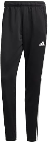 adidas Men's Train Essentials 3-Stripes Training Pants, Black/White, XXL