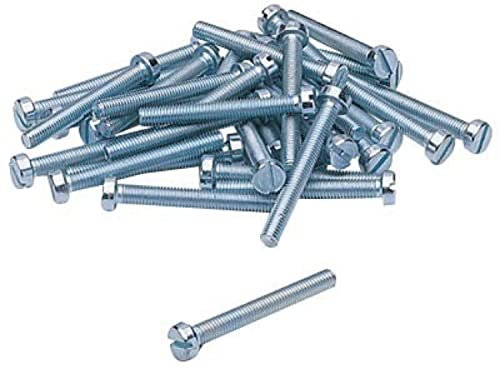 LENNIE, Vis métaux tête cylindrique fendue, Zingué blanc, Ø5x50, Vis à métaux tête cylindrique fendue (TCF), Livré sans écrou, En acier, Conditionnement par boîte, Boite de 500