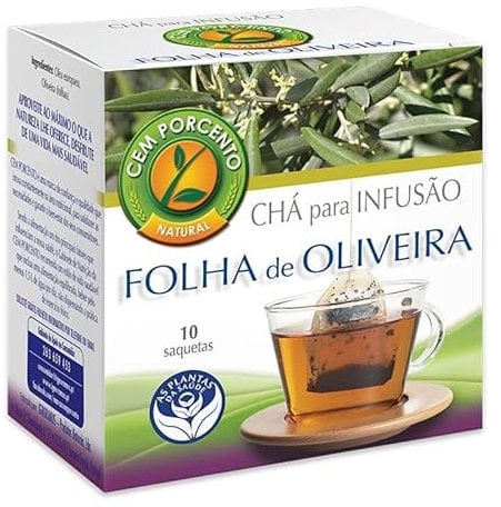 Cem Porcento - Oliveira folha/Foglia di Olivo (Olea europaea L.) - 8 x 10 bustine (Totale: 80 bustine)