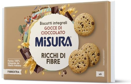 Misura Fibrextra Biscotti Integrali Gocce di Cioccolato in porzioni