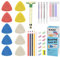 ilauke Nähwerkzeug-Set, 10 Stück Schneiderkreide, Gleitlehre Lineal, 5 Stück Nähmarkierungskreidestift, 12 Stück wärmeradierbare Stifte, 20 Stück Nähclips, Nähen, Schneidermachen