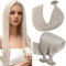 Hetto Extensions Echthaar Bonding Blond Bonding Extensions Echthaar 55 cm 1g/s 50g Ash Blond Keratin U Tip Gerade Invisible Remy Haarverlangerung #60