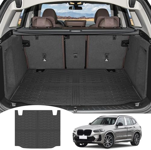 JTYZSM Cargo Liner Kompatibel mit 2018 2019 2020 2021 2022 2023 BMW X3 G01 Cargo Matte Allwetter Kofferraummatte für 2018-2023 BMW X3 Zubehör