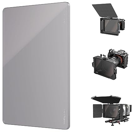 SMALLRIG 4 x 5,65 Filtri ND 0,3 (1 Stop), Filtro Quadrato a Densità Neutra, Vetro Ottico B270 con Rivestimento Multistrato Spesso 4 mm, Trasmissione della Luce del 50% per Riprese All'Aperto - 4224