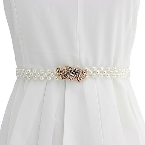 FAIRYGATE Gürtel Damen Taillengürtel Damen Mode Einzigartige Dekorative Perle Gürtel für Frauen Mädchen DA6518