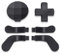 eXtremeRate 6 Pcs Metall D-Pads & Back Paddles Set für Xbox One Elite Controller, Swap Steuerkreuz&Trigger Tasten Knöpfe Ersatzteile für Xbox Elite Series 2/Series 2-Core Controller-Chrome Graphitgrau