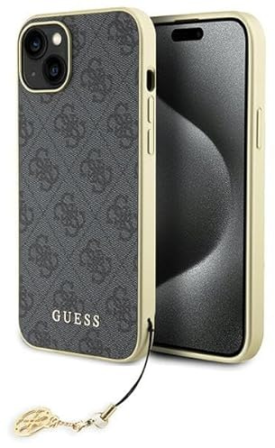 Guess GUHCP15MGF4GGR Hülle für iPhone 15 Plus 6.7 grau hardcase 4G Charms Collection