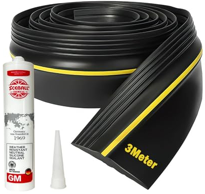 JINMEE Joint de porte de garage, 3 m, résistant aux intempéries, pour porte de garage
