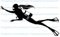 Rakelfix Icon Taucherin Hobby Aufkleber, ca.20 cm breite Hobbys Auto Autoaufkleber Sticker Heckscheibe Lack Vinyl Sport Sportaufkleber Auto-Aufkleber von ® Aufkleber mit Verklebehilfe von ®
