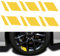 6pcs Auto Felgen Aufkleber,kompatibel mit Toyota Wish Landcruiser Hilux Handlander,Rad reflektierende Aufkleber,3-Yellow