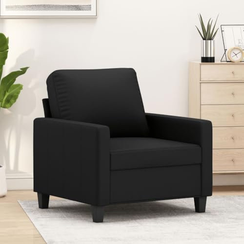 LAPOOH Sessel Schwarz 60 cm Kunstleder, Relaxsessel, Fernsehsessel, Kinosessel, Gaming Couch - 359127
