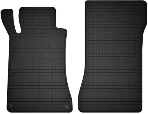Wielganizator Automatten-Set – Passend für Mercedes CLK W209 (2001-2009) – Gummimatten – Autozubehör – Auto Fußmatten – 2-teilig – Schwarz