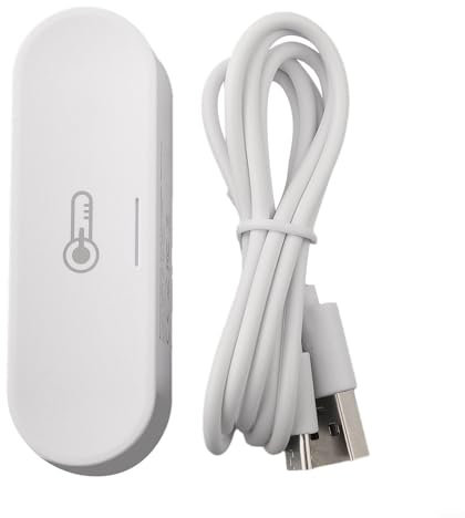 Bulevisiter Monitor de temperatura de humedad, termómetro higrómetro para interiores y exteriores para HomeKit para Tuya para sensor de temperatura y humedad ZigBee, sensor inalámbrico preciso de