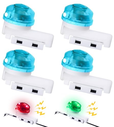 BORDEAG Bissanzeiger Angeln, 4 Stück Elektronisch Bissanzeiger, Led Alarm Leuchte Angeln, Bissanzeiger-Angeln, Elektronische Bissanzeiger, Led Bissanzeiger Für Nachtangeln Meeresangeln