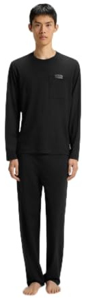 HUGO Relaxed-fit Pyjama Aus Stretch-Jersey Mit Split-Logos