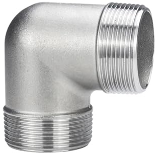 Générique Raccord de tuyau à filetage intérieur et extérieur en acier inoxydable 304 à 45 degrés et 90 degrés(90 male elbow,3/4)