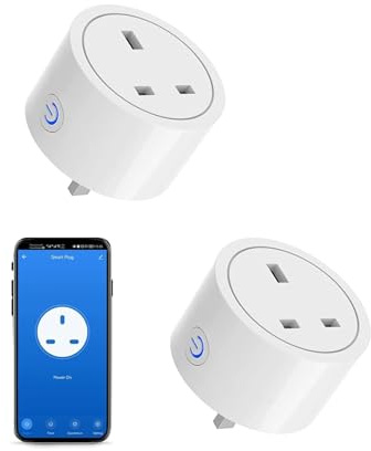 Jinvoo Smart Plug, Zigbee Plug, Zigbee Socket, Smart Socket, Alexa Socket, Energy Monitoring, Compatible with Alexa and Google, Requires a Zzigbee hub, 2 Packs
