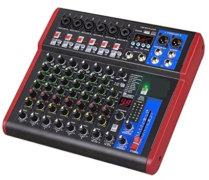 Audiomixer 8-Kanal-Mixer-Schnittstelle for DJ-Mischpult-Controller-Aufnahmestudio mit 99 DSP-Digitaleffekten