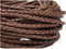 Corda di cuoio rotondo intrecciato, 3 mm colore marrone – Lunghezza: a scelta, Pelle, marrone, 3 metri