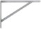 Amig - Regalwinkel Edelstahl Mod. 9 | Metallwinkel für Regale | Regalhalterung | Farbe: Metallisches Grau | Maße: 300 x 225 mm | Empfohlenes max Gewicht: 260 kg