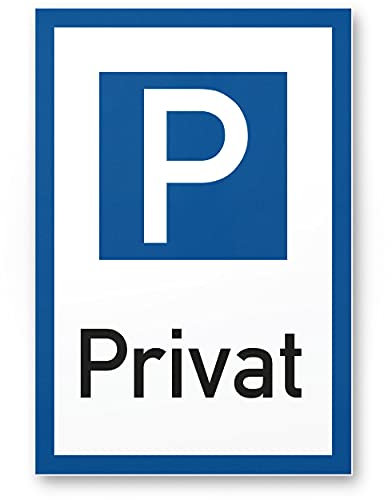 Komma Security Panneau d'interdiction de parking privé - 30 x 20 cm - Panneau d'avertissement pour voiture