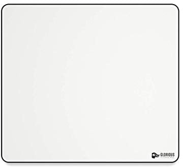 Glorious Gaming Cloth Gaming Mousepad (XL) - Bordi cuciti, superficie liscia per velocità e controllo, base antiscivolo, lavabile in lavatrice, grande (460 x 410 x 2 mm) - Bianco