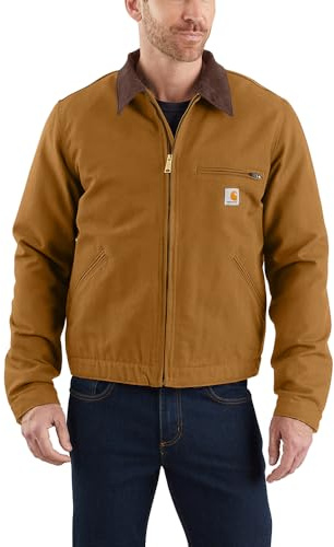 Carhartt Men's Duck Detroit Jacket Work Utility Outerwear, Carhartt Brown, XXXL