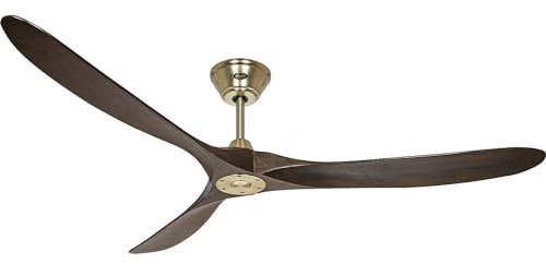 CasaFan Ventilador de techo ECO GENUINO 318021 / 180cm / Motor latón pulido DC bajo consumo / 6 velocidades/Aspas madera