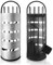 Aufun Kaminbesteck Edelstahl 5-teilig Modern Kamin Zubehör Set Kamingarnitur inkl. Besen, Schaufel, Schürhaken, Zange und Ständer mit Sichtschutz, Silber