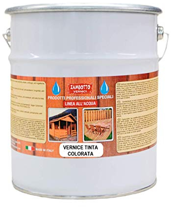 ZAMBOTTO VERNICI Tinte al agua para madera para interiores de 1 a 5 litros (1L, cerezo italiano-4)