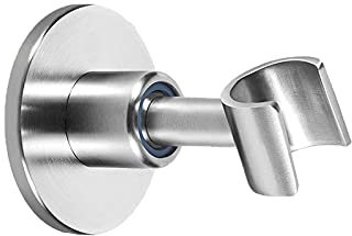 Stainless Steel Shower Head Holder, 360° Adjustable Adhesive Handheld Bathroom Shower Head Bracket for Handheld Showerhead and Bidet Sprayer Silver 1PCS