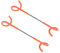 Alnicov 2 Pcs Camping Hook Hanger,Hook Lantern Lamp Hanger Tent Pole Post Hook Hanging for Fishing Camping Travelling Adventure,Orange