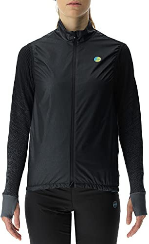 UYN Veste Coupe-Vent Coreshell pour Femme, Femme, Coupe-Vent, O102279, Tableau Noir mélangé/Noir, s