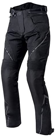 Ozone Jet II Lady Motorradhose für Fraüen Knieprotektor Stahlgewebe Abnehmbare wasserdichte Membran Reflektierende Elemente rutschfeste Panels 3 Taschen