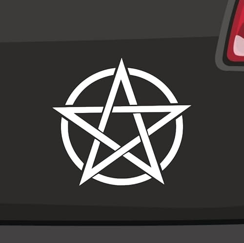 Pentagramm Aufkleber -6 Größen 21 Farben- Beast Evil Schwarze Magie Hexe Dämon