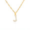 Buchstaben Kette Personalisierte Halskette mit Initial Buchstaben Anhänger Alphabet A-Z Buchstabenkette Damen Gold Kette Namenskette Geschenk für Frauen Weihnachten Geburtstag Valentinstag (J)